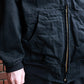 Black denim zip parka