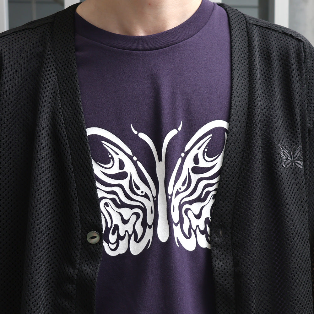 NEEDLES × Kae Tanaka S/S Crew Neck Tee - Poly Jersey / KT Papillon