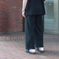 RIB TUCK BAGGY PANTS - French Terry -