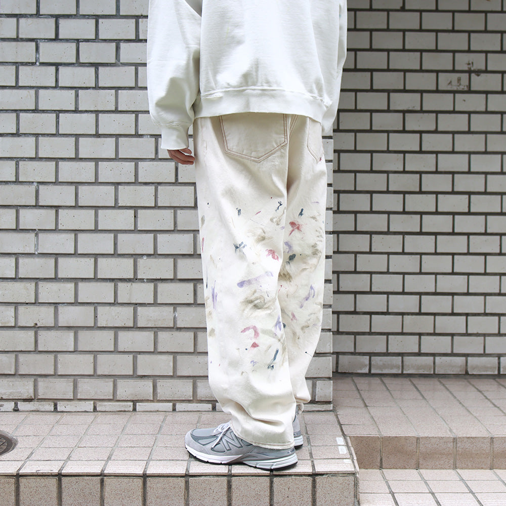 パンツ saby KAMATA DENIM TORUSERS TYPE01 PAINT saby KAMATA DENIM TROUSERS TYPE01 -Remake Paint Vintage