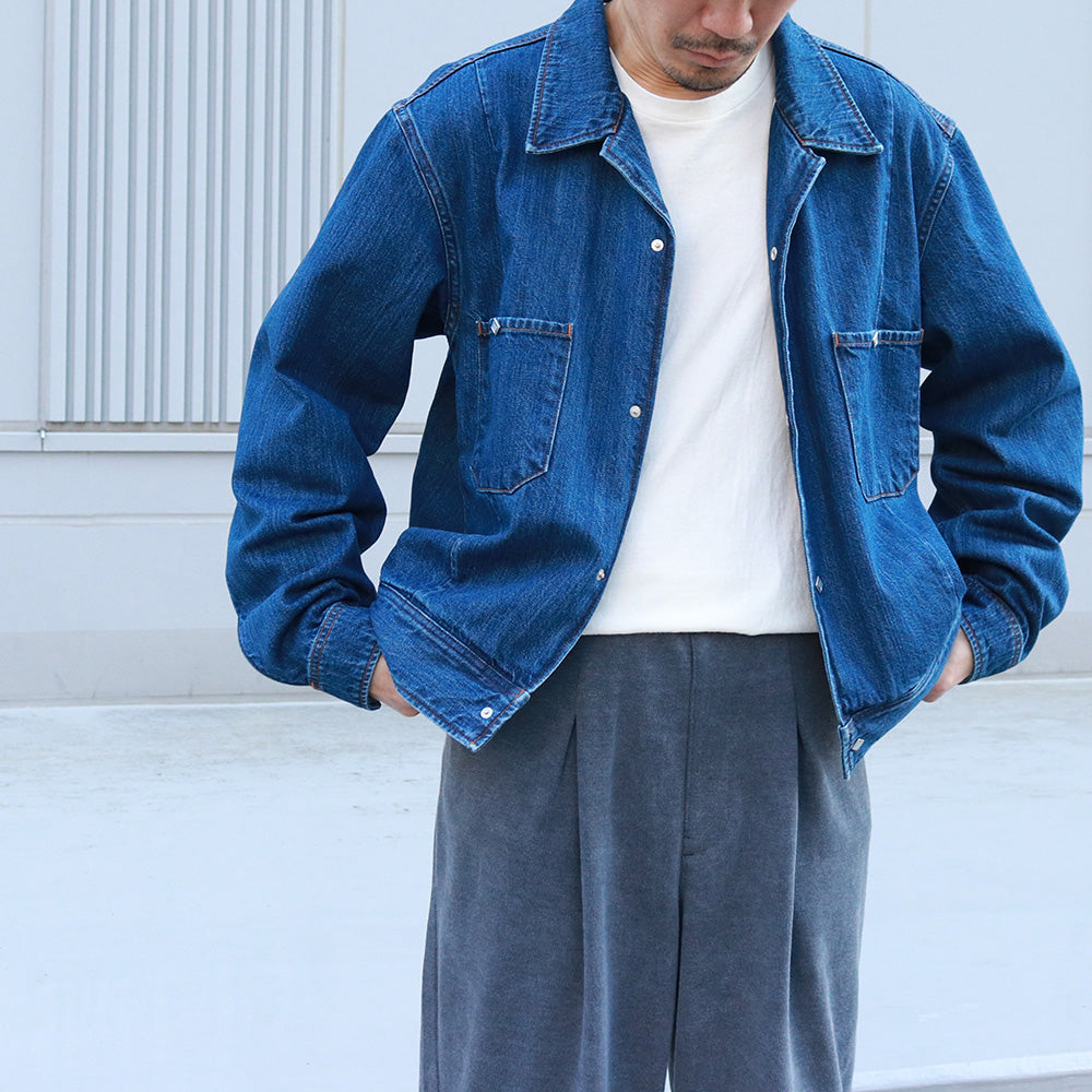 SHORT HORN JACKET - 11oz Monroe Denim - - Vintage Wash -