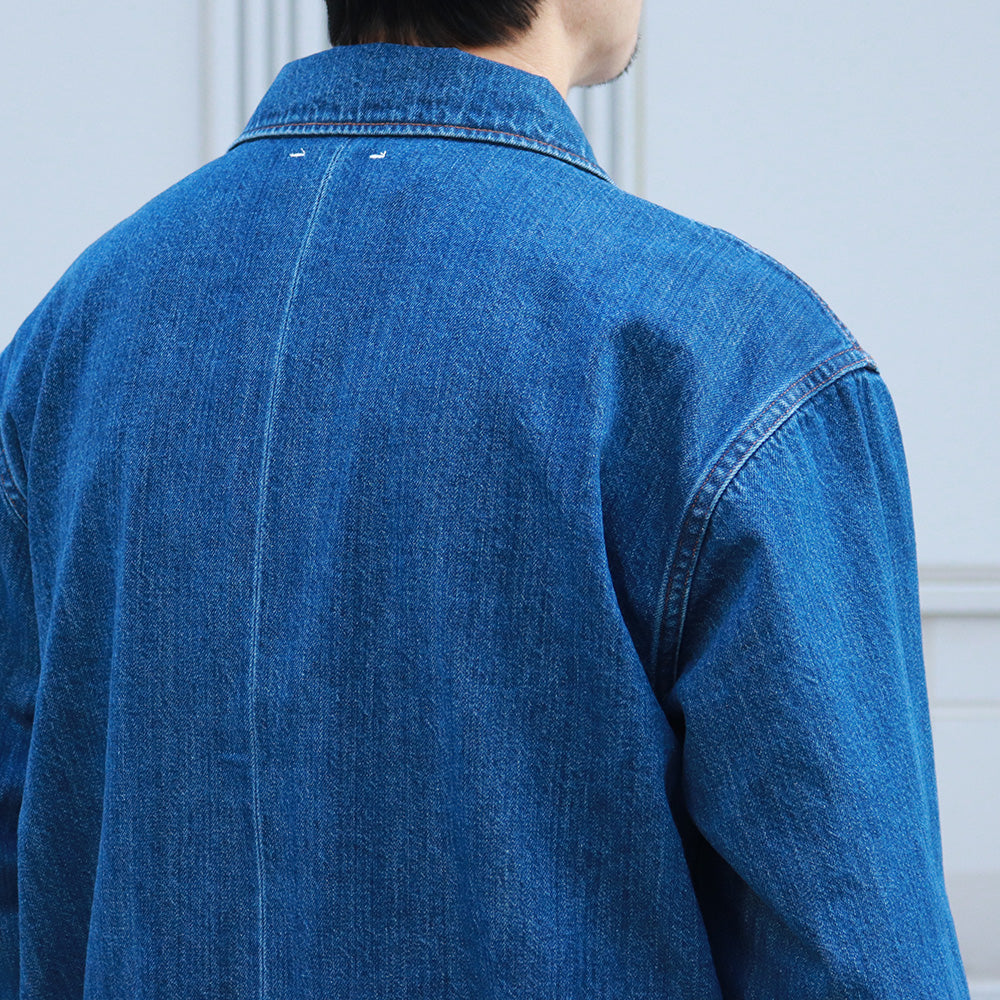 SHORT HORN JACKET - 11oz Monroe Denim - - Vintage Wash -