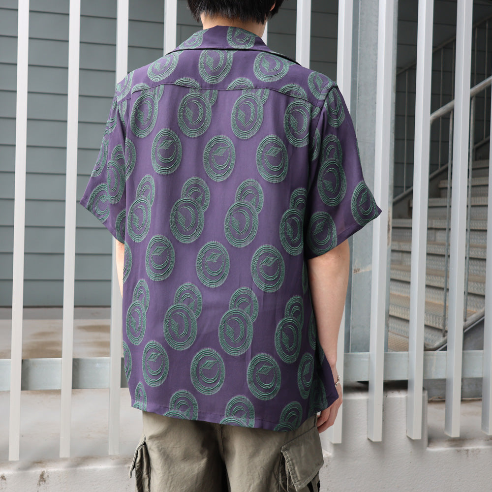 Italian Collar S/S Shirt -R/PE Ring Cut Jq