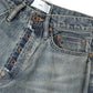 DAMAGED MODERN DENIM PANTS WIDE CUT