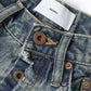 DAMAGED MODERN DENIM PANTS WIDE CUT
