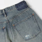 DAMAGED MODERN DENIM PANTS WIDE CUT