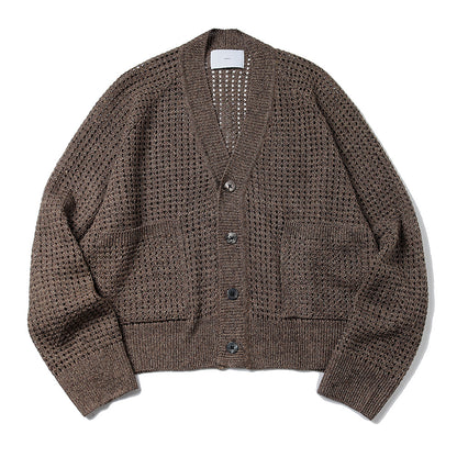 MOCK TWISTED YERN KNIT CARDIGAN