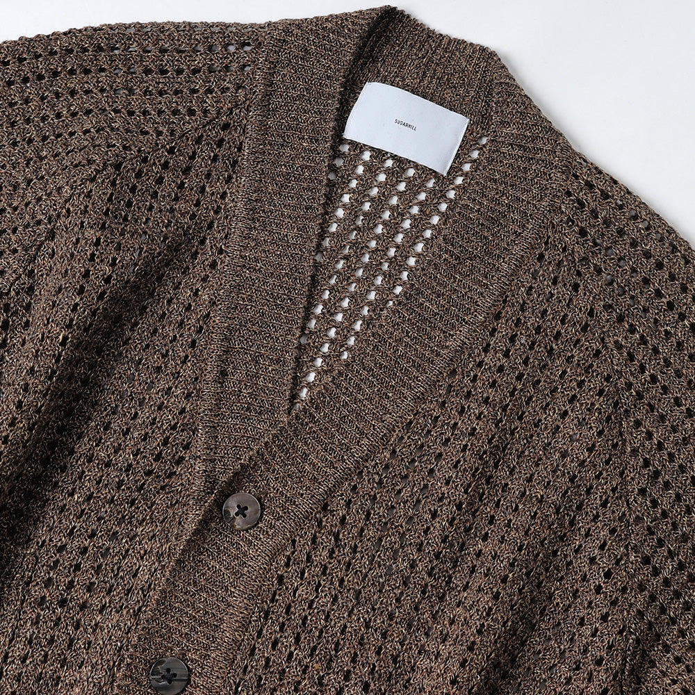 MOCK TWISTED YERN KNIT CARDIGAN