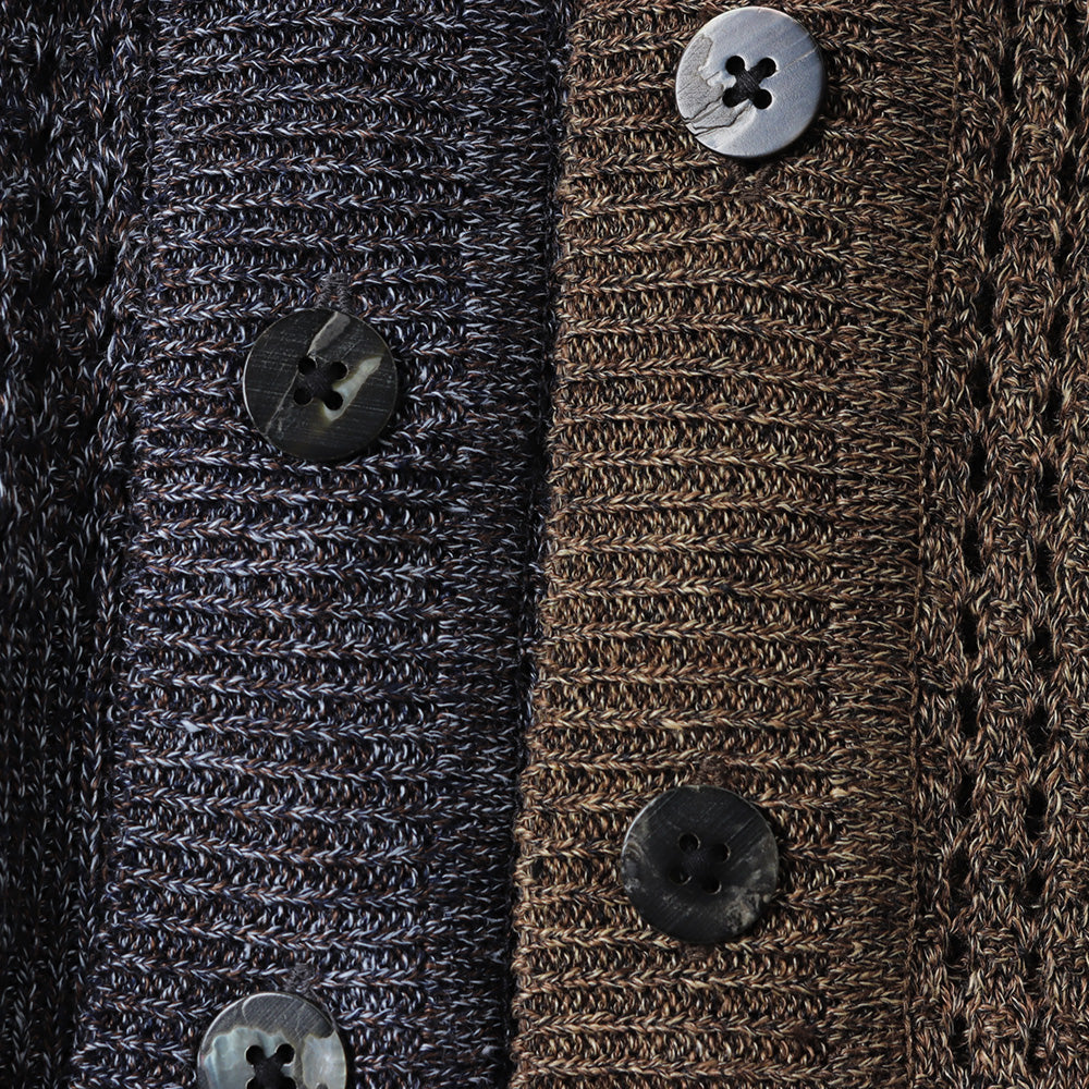 MOCK TWISTED YERN KNIT CARDIGAN