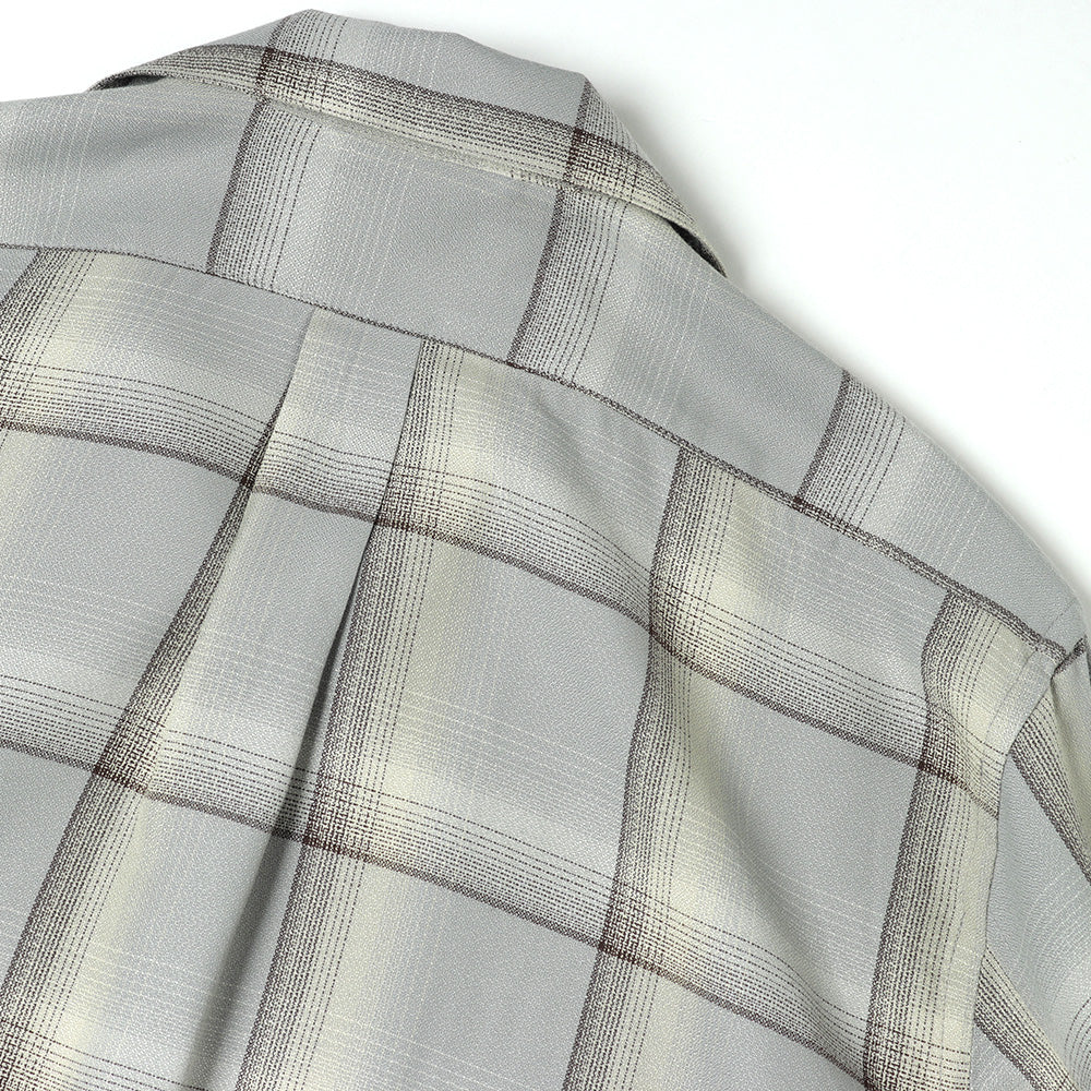 OMBRE PLAID OPEN COLLAR SHIRTS