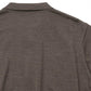 Wool knit half sleeve polo