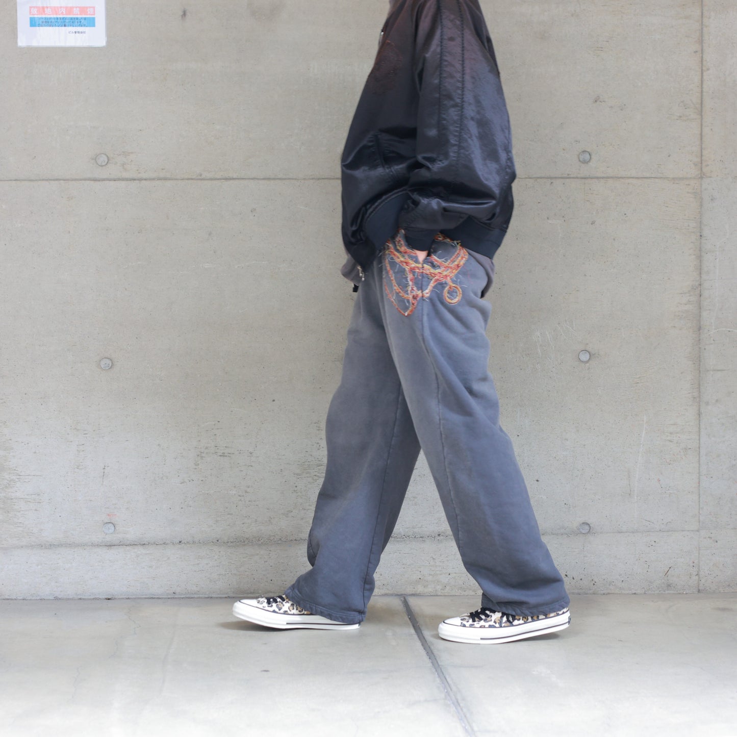 TROMPE L'OEIL EMBROIDERY SWEATPANTS