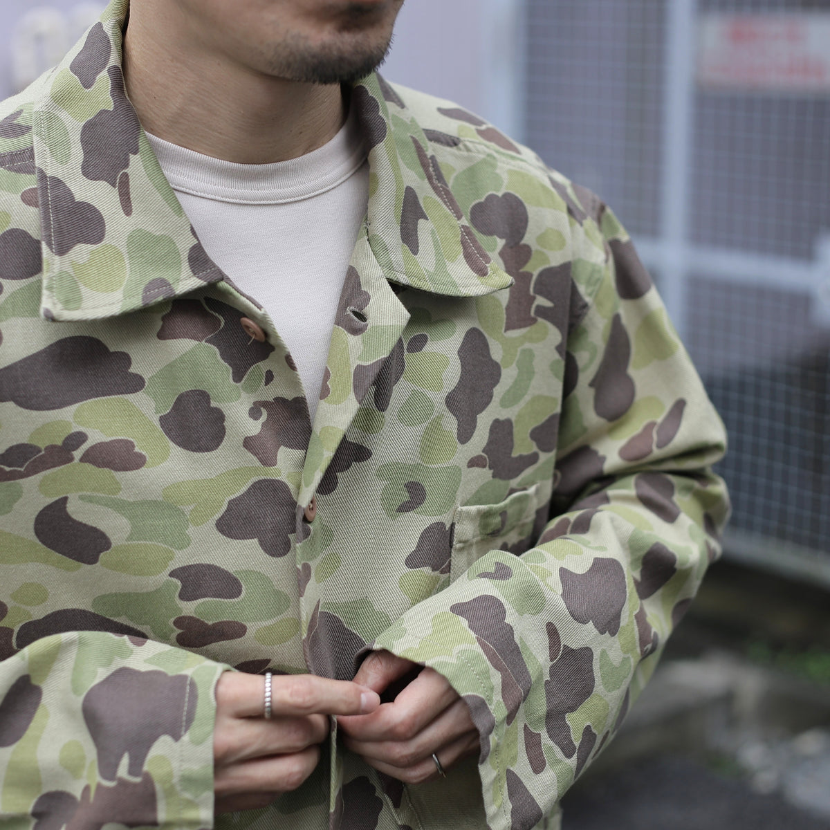 Military Shirt Jacket - Camo Twill