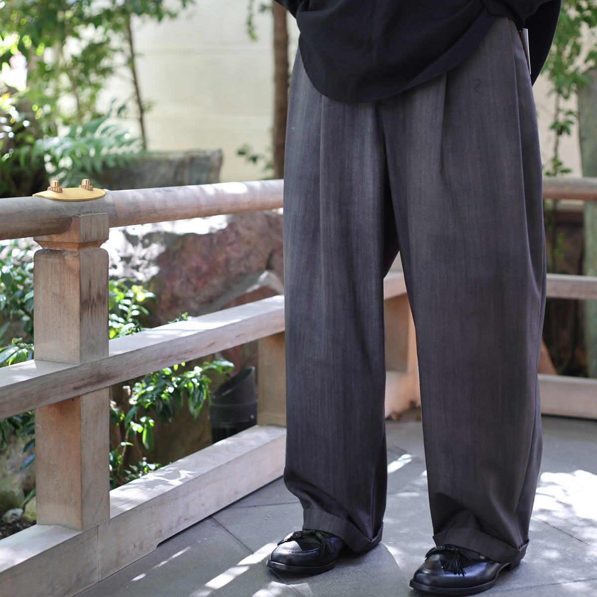 TWO TUCK TROUSERS - Bishu Japan Flow dyeing FAB -