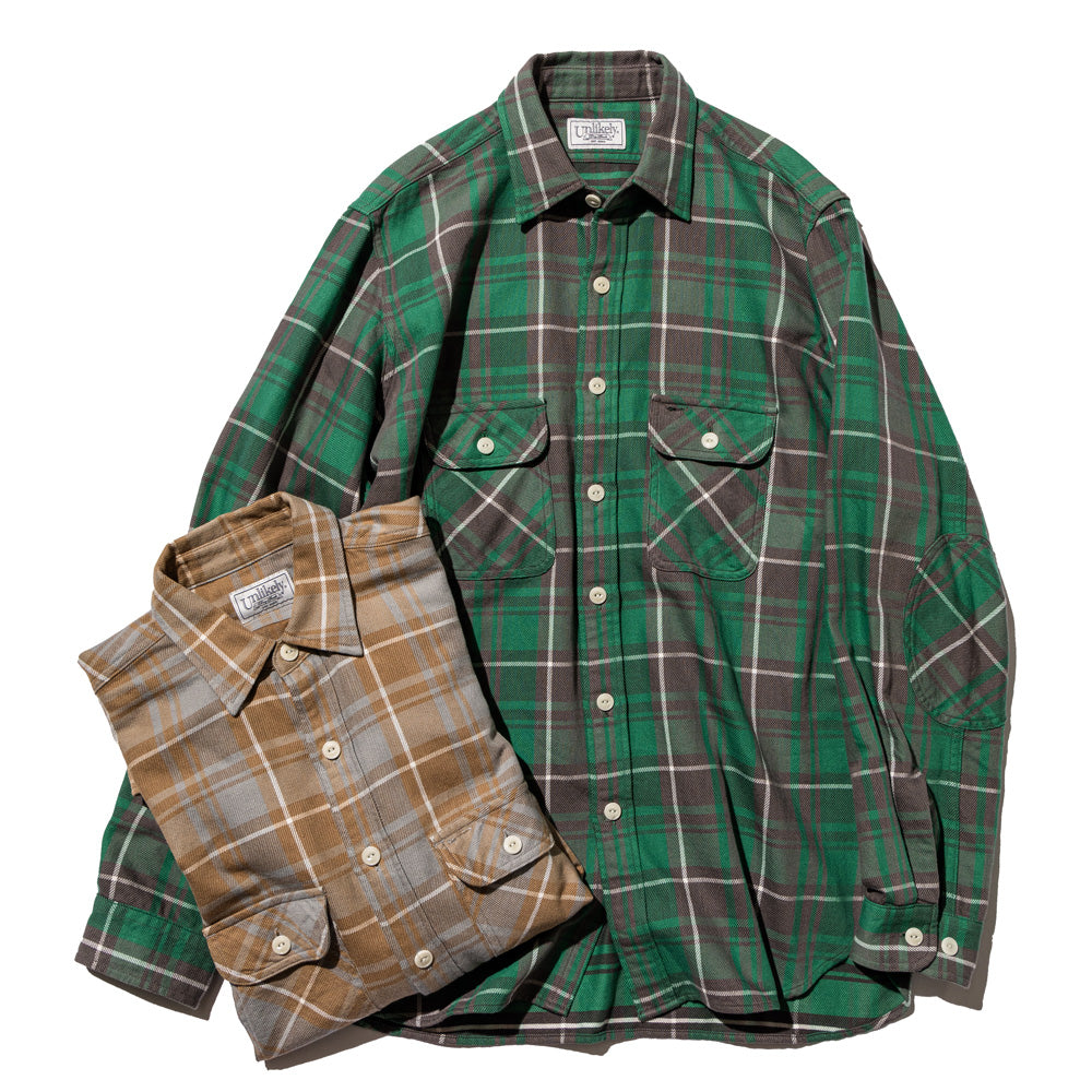 Unlikely Elbow Patch Flannel Work Shirts