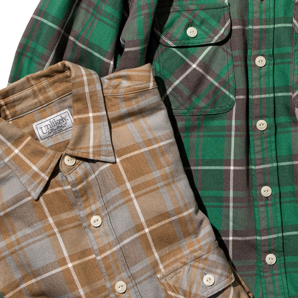 Unlikely Elbow Patch Flannel Work Shirts