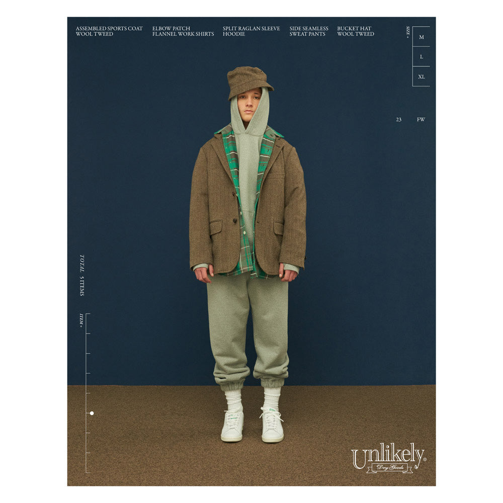 Unlikely Assembled Sports Coat Wool Tweed