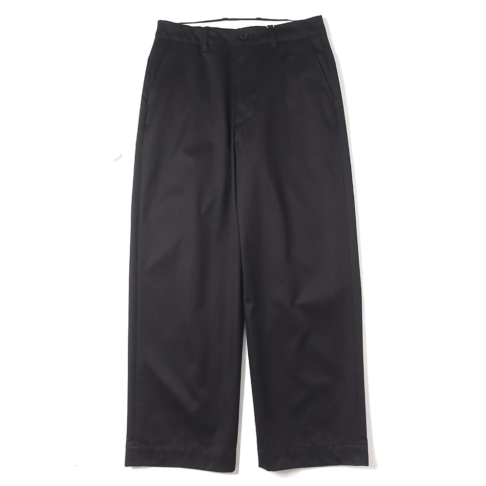 NO TUCK WIDE CHINO TROUSERS
