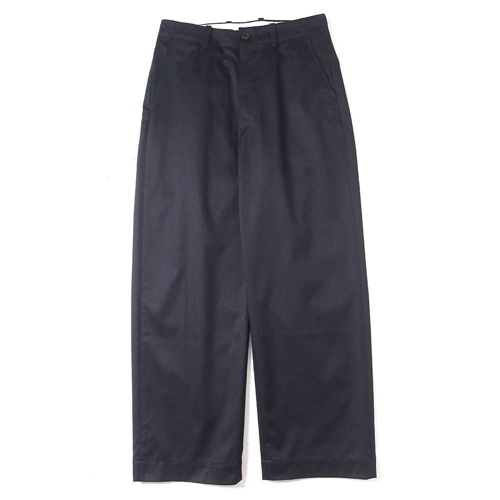 NO TUCK WIDE CHINO TROUSERS