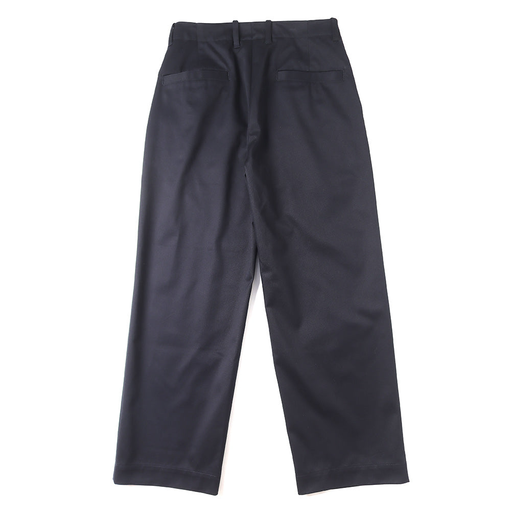 NO TUCK WIDE CHINO TROUSERS