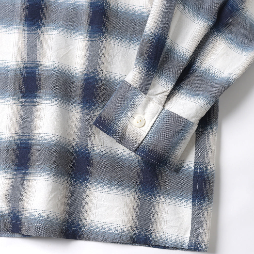 COTTON MODAL OPEN COLLAR L/S SHIRTS