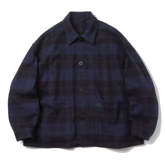 COTTON NEL CHECK - COVERALL JACKET