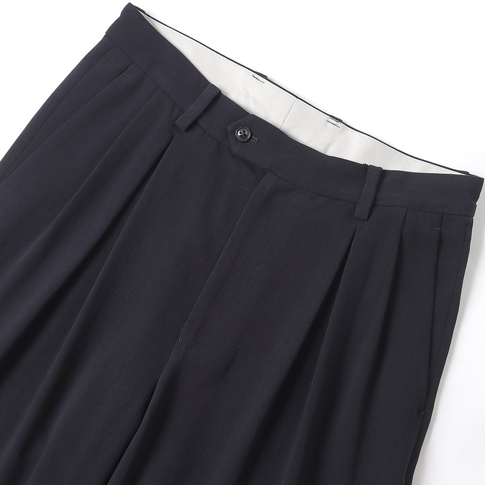 HARD TWIST COTTON - INVERTED PLEATS PANTS