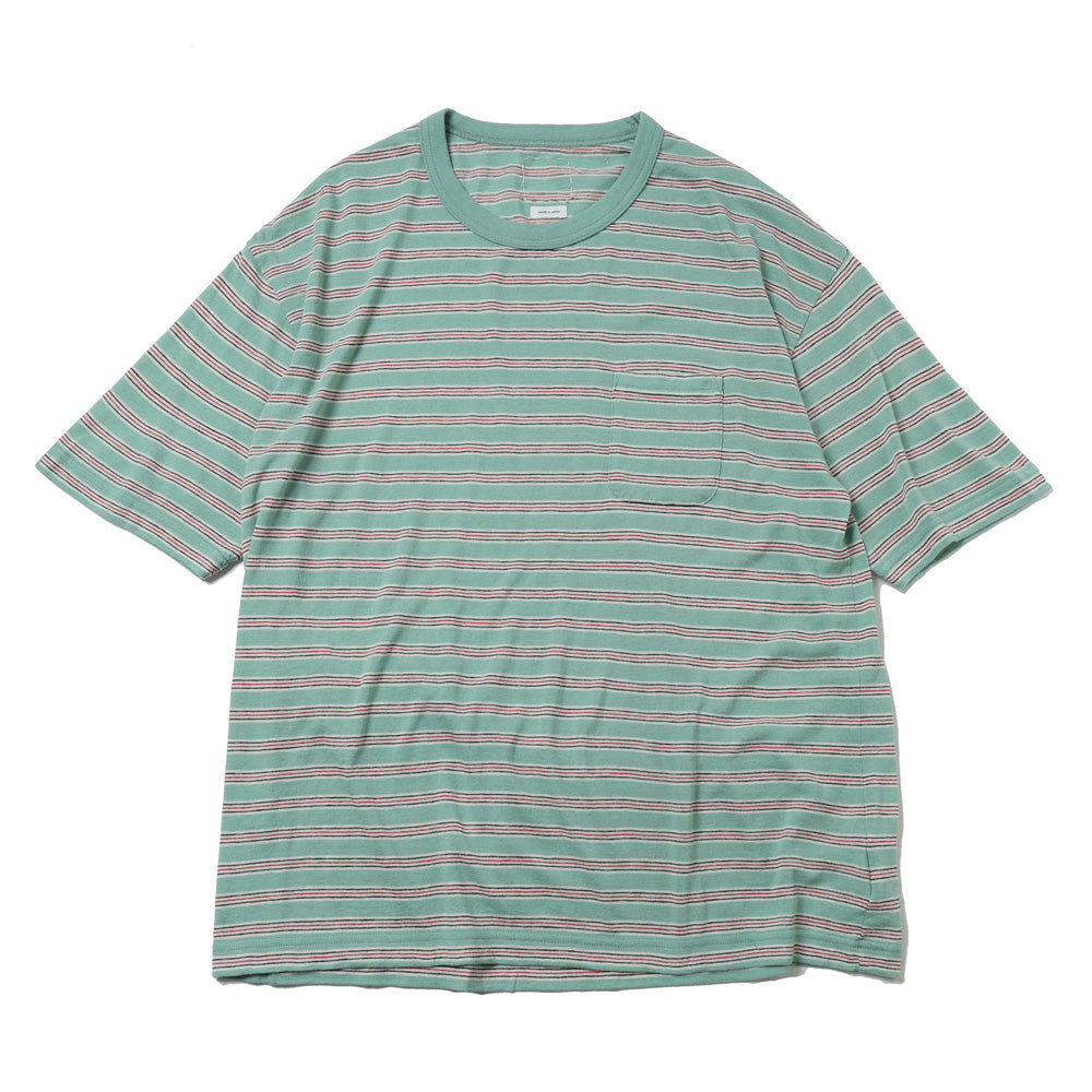JUMBO BORDER TEE S/S (FINE WOOL)