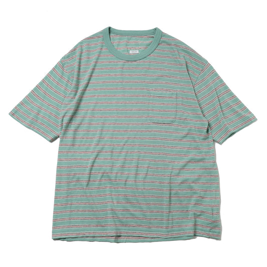 JUMBO BORDER TEE S/S (FINE WOOL)