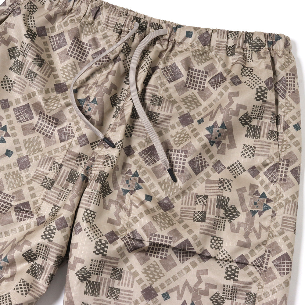 LION PATTERN RIPSTOP SWIM SHORTS