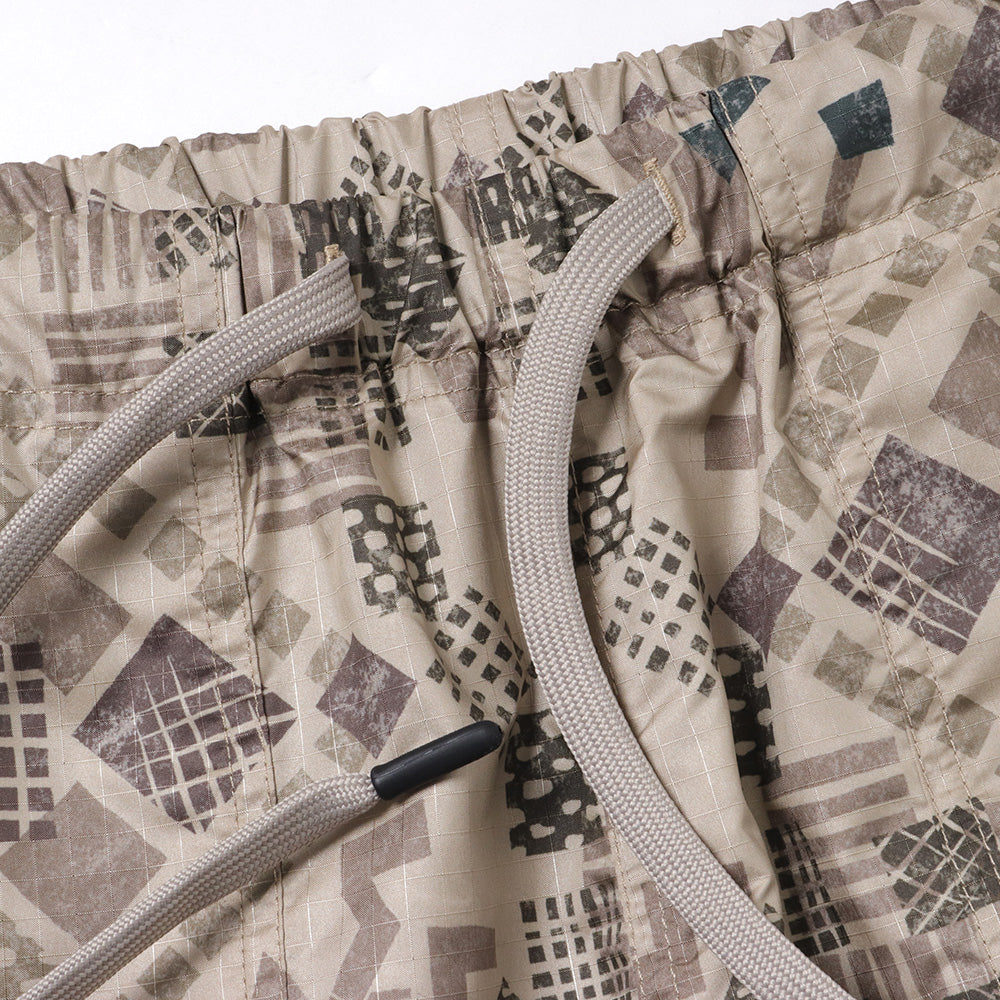 LION PATTERN RIPSTOP SWIM SHORTS