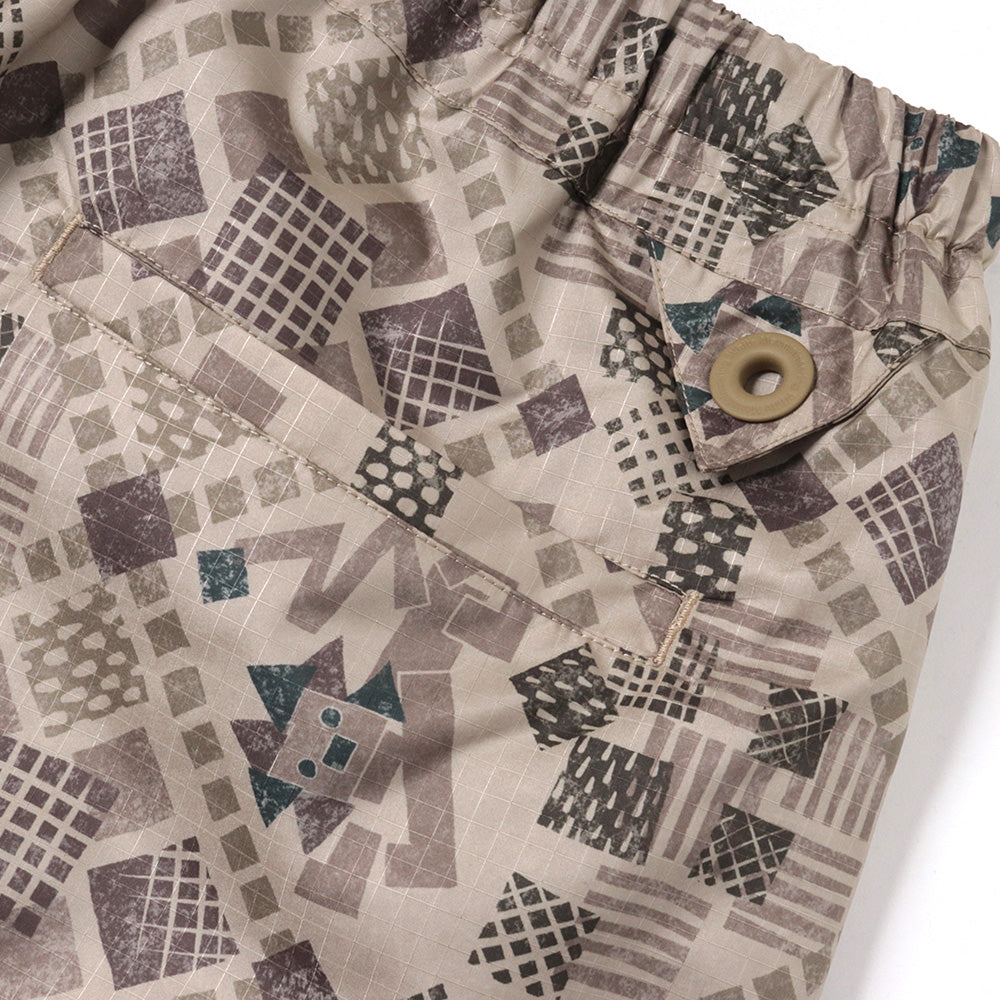 LION PATTERN RIPSTOP SWIM SHORTS