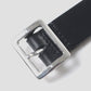 Square Narrow Buckle -Black Leather-