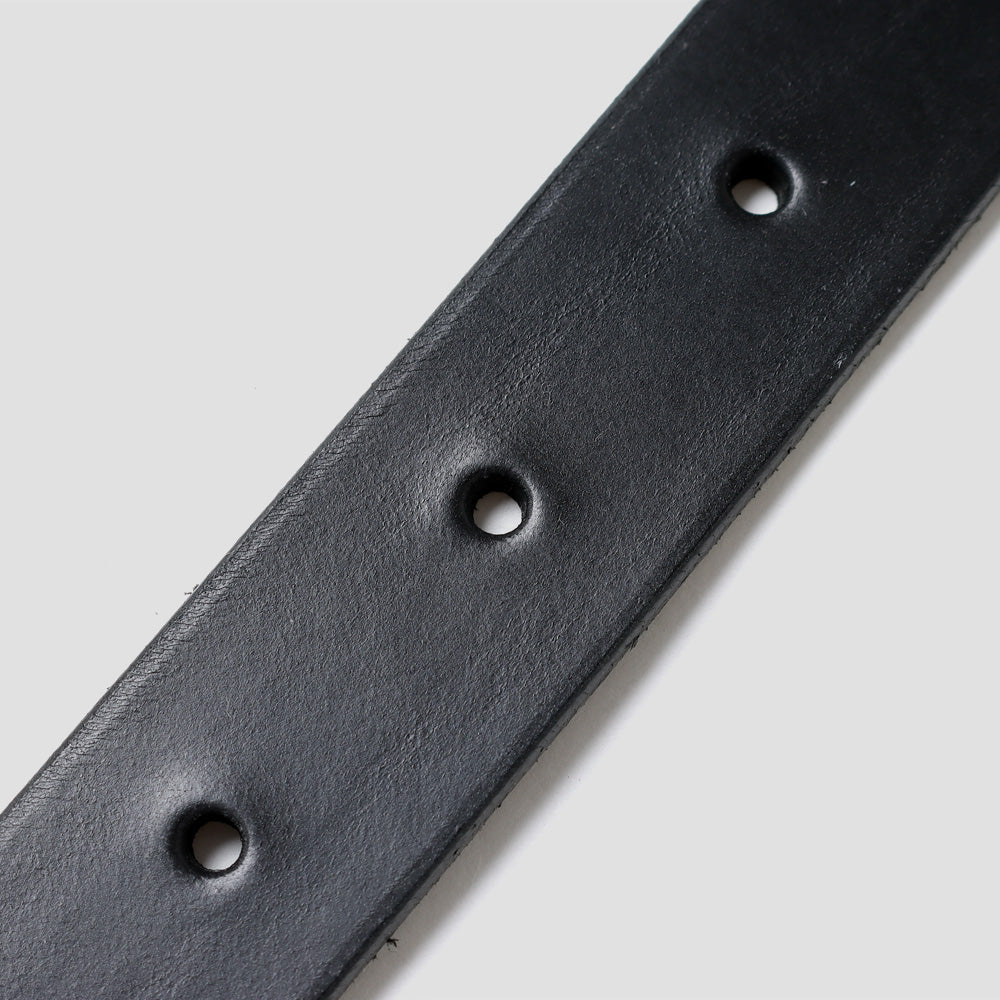 Square Narrow Buckle -Black Leather-