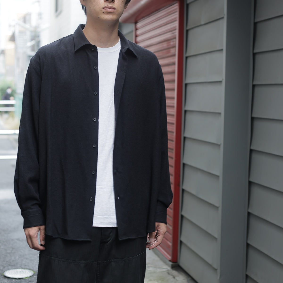 Wool Regular Collar Shirt