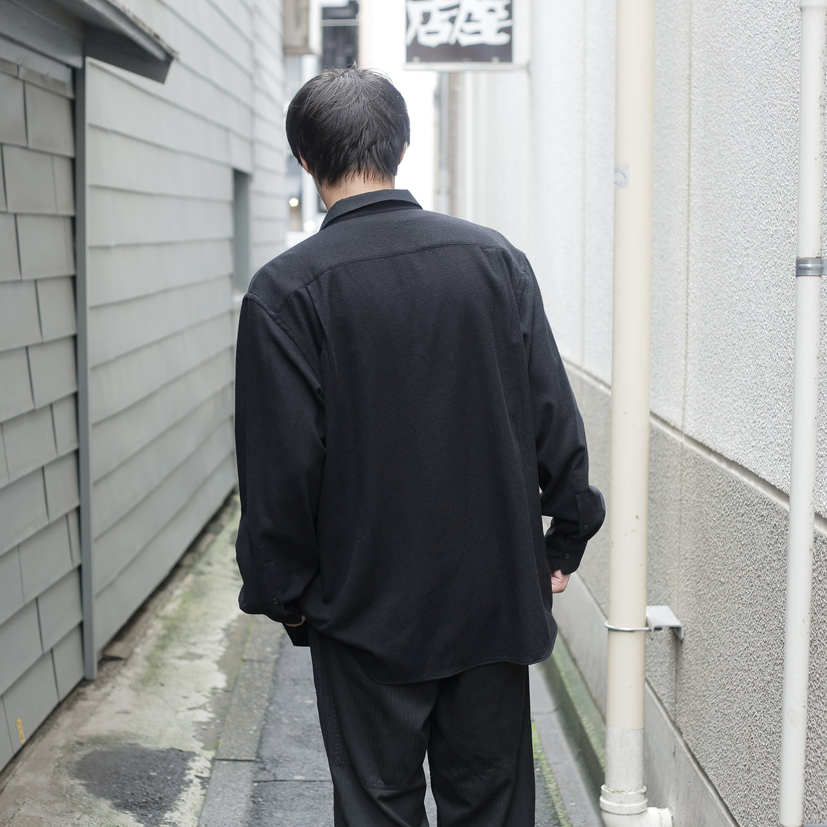 Wool Regular Collar Shirt