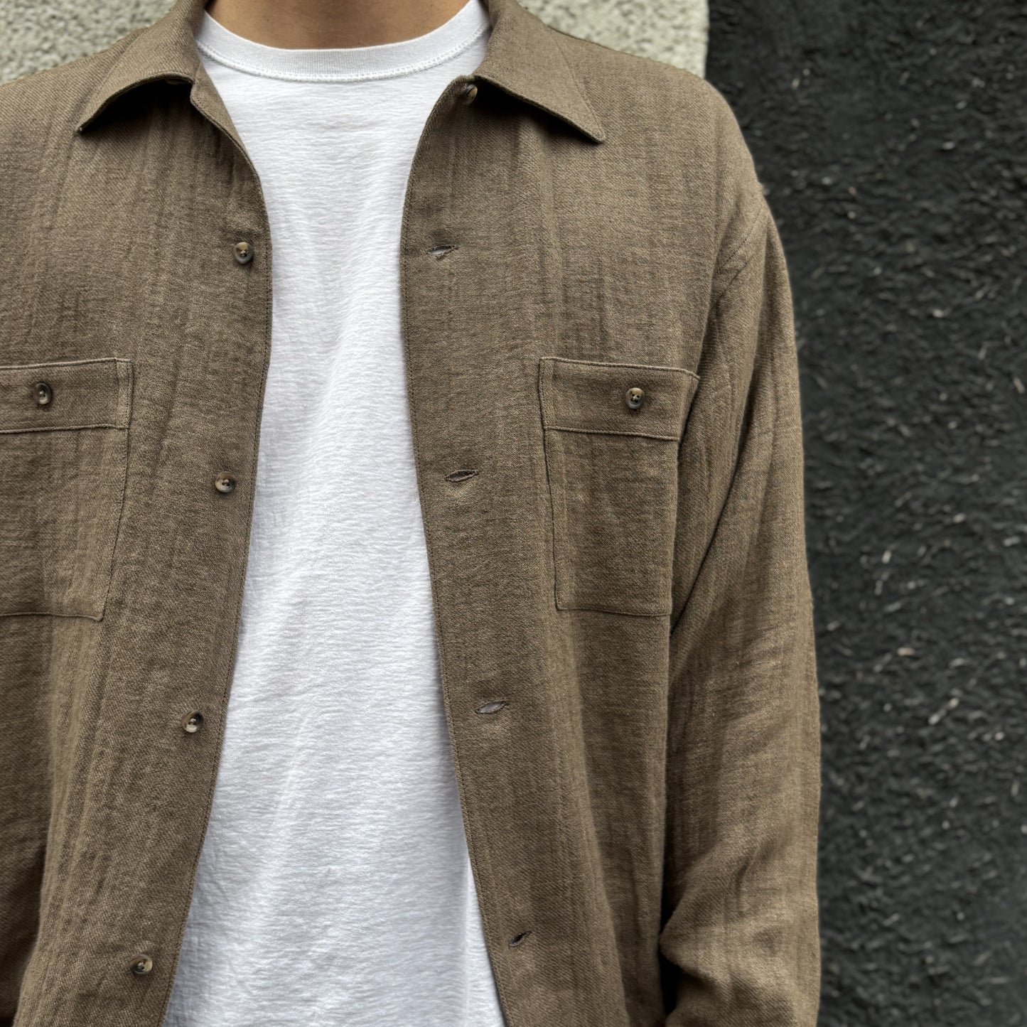 GATHERED WAIST MARLBORO SHIRTS (Long-sleeve)