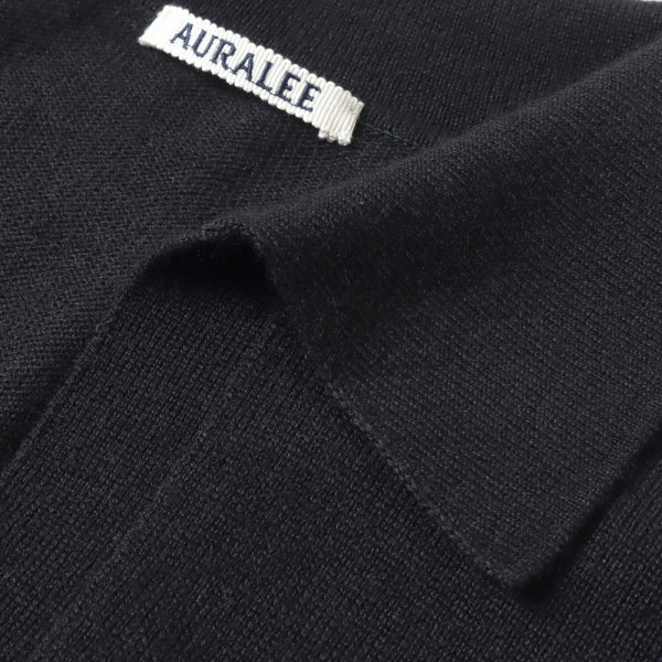 SUPER FINE CASHMERE SILK KNIT SKIPPER POLO