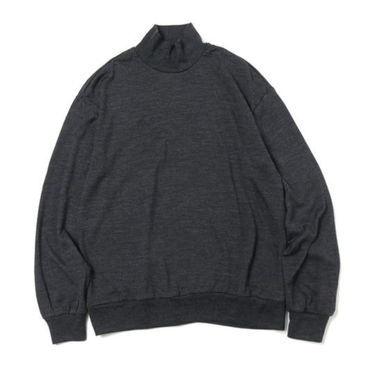 MOCK NECK TEE SUPER120s WOOL SWITZER KNIT