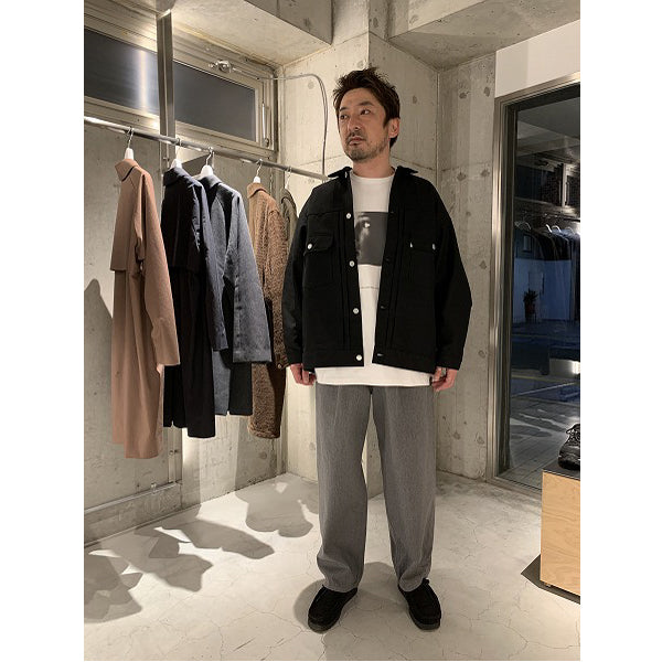 Double Cloth Peach Trucker Jacket - カバーオール
