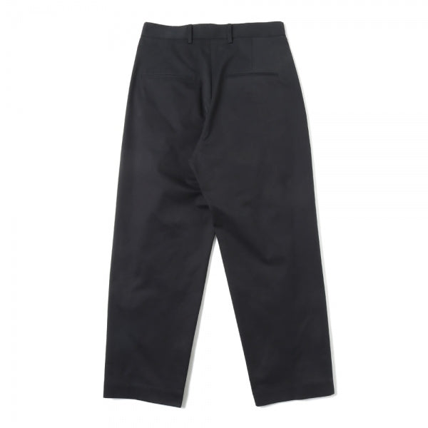 COTTON GABARDINE WIDE TAPERED PANTS