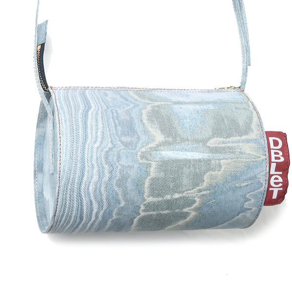 UPCYCLE SLICE DENIM BARREL BAG