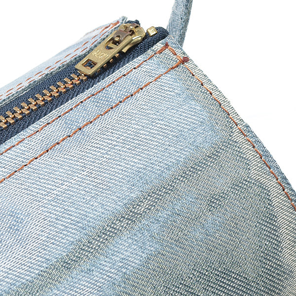 UPCYCLE SLICE DENIM BARREL BAG