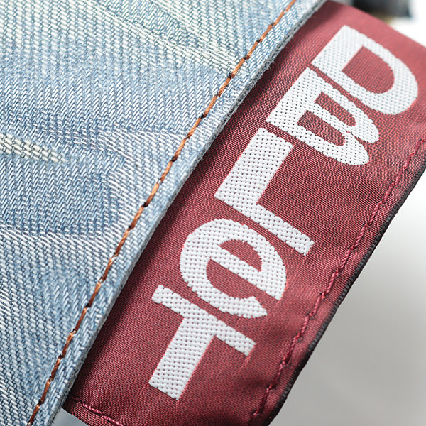 UPCYCLE SLICE DENIM BARREL BAG