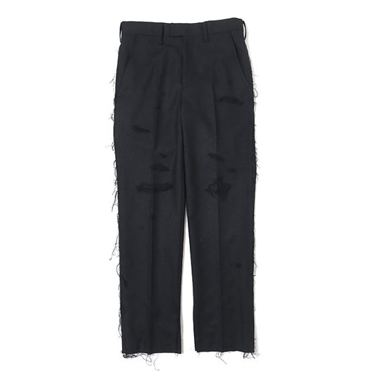 RECYCLE WOOL DAMAGED TROUSERS