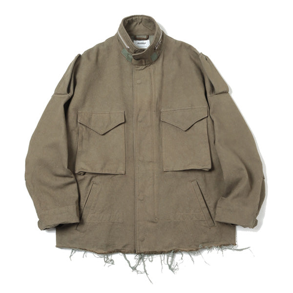 SILK TWILL MILITARY BLOUSON