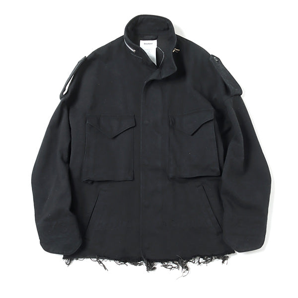 SILK TWILL MILITARY BLOUSON