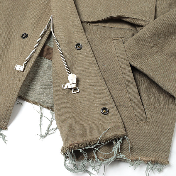 SILK TWILL MILITARY BLOUSON