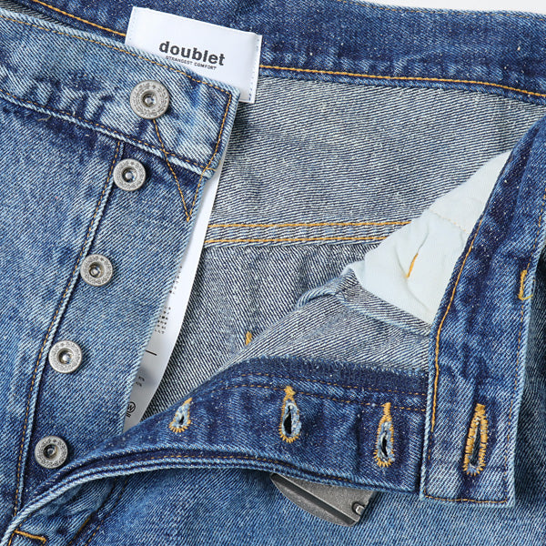 SILK DENIM WIDE TAPERED TROUSER (19SS06PT91) | doublet / パンツ 