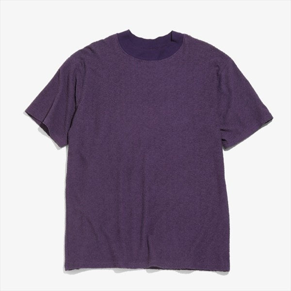 S/S Mock Neck Tee - Cotton Pile Jersey